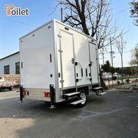 Remorque de toilettes mobiles de luxe personnalisable à 2 postes avec énergie solaire pour événements hors réseau