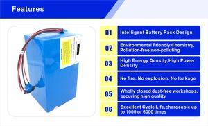 Benutzer definierte hohe Qualität 36V 48V 60V 72V Volt 10AH 15AH 20AH Roller Elektro fahrrad Lithium batterie <span class=keywords><strong>18650</strong></span> Custom ized Blue <span class=keywords><strong>18650</strong></span> <span class=keywords><strong>30c</strong></span> - Product Image 3