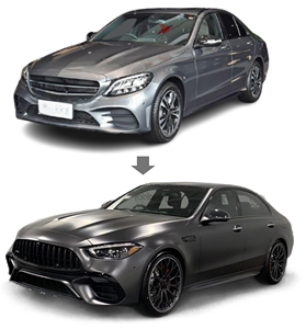 Nuevo Kit de carrocería para <span class=keywords><strong>Mercedes</strong></span> <span class=keywords><strong>Benz</strong></span> <span class=keywords><strong>Clase</strong></span> <span class=keywords><strong>C</strong></span> W205 2015-2021 a 2024 W206 C63 AMG Parachoques Luces traseras Faros viejos a nuevos - Product Image 5