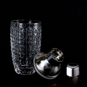 Shakers en verre étanches avec couvercle en acier métallique et passoire intégrée, shaker à <span class=keywords><strong>cocktail</strong></span> en verre à whisky de 380 ml, mélangeur à <span class=keywords><strong>cocktail</strong></span> - Product Image 6