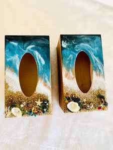 Vente chaude Boîte à mouchoirs décorative imprimée à la main Organisateur de maison et de bureau avec conception prête pour les cadeaux - Product Image 5