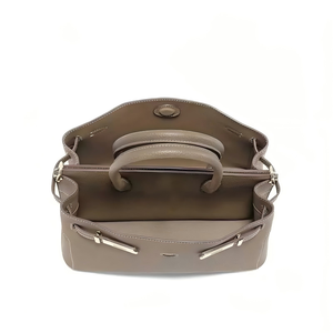 Bolso de Mano de Cuero Vacuno Togo Genuino, Hecho a Mano, Estilo Vintage de Lujo, con Costuras a la Vista, para Mujer - Product Image 2