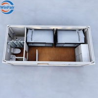 Maison Modulaire Portable WinFair à Prix Compétitif, Villa Conteneur de 20 Pieds, Maison Préfabriquée de Luxe avec Toilettes et Douche