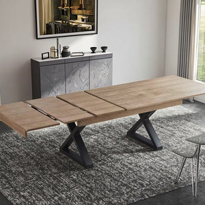 Sang Trọng 8-Mảnh Mở rộng Bàn Ăn Và Ghế Đặt Hiện Đại Bằng Gỗ Thiết Kế Cho Nhà & Khách Sạn Sử Dụng Cho Căn Hộ & Phòng Ăn - Product Image 3