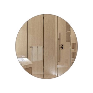 Oval <b>Self</b> <b>Adhesive</b> Wall Mounted <b>Mirror</b> For <b>Bathroom</b> Round Glass Modern Design Durable Ultra Clear Surface - Product Image 5