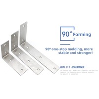 Support d'angle étendu et élargi en acier inoxydable, modèle de support de tablette triangulaire en L à angle droit fixe de 90 degrés