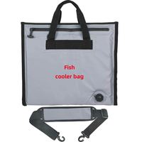 Grand sac isotherme étanche pour le transport du poisson, avec fermeture éclair et sangle détachable, idéal pour le poisson frais lors des sorties de pêche