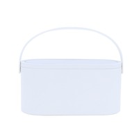 Vente en gros Miroir de maquillage LED portable Boîte à miroir LED pour les soins de la peau Boîtes de rangement cosmétique de voyage blanc rose Miroir LED