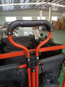 Chariot utilitaire pliable d'extérieur avec porte arrière ouverte et plateau surdimensionné, facile à manœuvrer, fabriqué en usine - Product Image 5