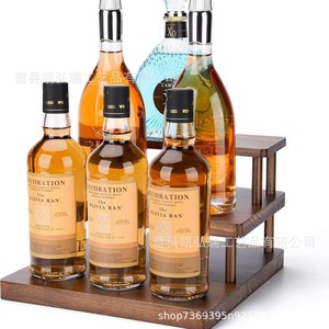 Wooden tiered <b>desktop</b> <b>shelf</b>, three-tier doll and figurine display rack, multi-layer solid wood perfume and skincare product - Product Image 1