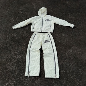 Custom Waterproof <b>Zip</b> <b>up</b> <b>Jackets</b> and Nylon Pants Set Windbreaker Tracksuit 100% Polyester Jogging Suit Sweatsuit Windbreaker Set - Product Image 1