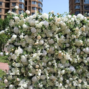 Tấm trang trí tường hoa làm từ vải trắng, trang trí đám cưới nhân tạo, sắp xếp đám cưới, phông nền đám cưới - Product Image 2