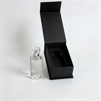 Emballage de parfum, boîte rigide, fermeture magnétique, laminage noir mat, logo estampé à chaud avec insert en EVA, ODM OEM