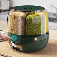 Boîte de rangement moderne rotative en plastique pour céréales, anti-insectes, anti-humidité, anti-mites, récipient à riz pour cuisine domestique