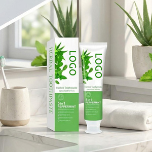<span class=keywords><strong>Dentifricio</strong></span> Erboristico Anti-Carie 5 <span class=keywords><strong>in</strong></span> 1 Sbiancante Rimuovi-Macchie Fragranza Aloe Alito Fresco Uso Domestico OEM ODM - Product Image 3