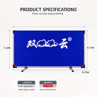 Barrière de tennis de table pliable et assemblable 1,4m*0,75m en tissu Oxford épais 210D420D avec cadre en acier galvanisé