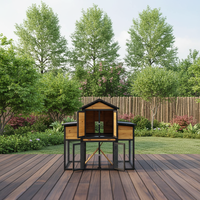 Poulailler de luxe moderne en bois multi-niveaux, écologique, durable et anti-évasion, pour volailles et animaux de compagnie