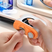Mini lime à ongles électrique 2-en-1 avec lumière, 35000 tr/min, rechargeable, en métal, polisseuse à ongles portable, éliminateur de peaux mortes