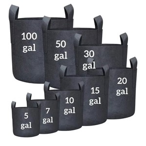 Macetas de Cultivo de Fieltro Resistentes y Transpirables para Jardín Inteligente, Ecológicas, de 5 y 3 Galones, Bolsas de Cultivo de Plantas No Tejidas con Asas - Product Image 1