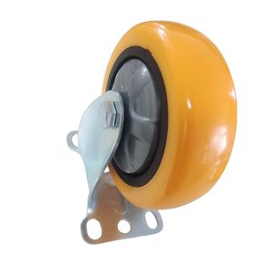 Fabricação Industrial Plástico 3 polegadas Roda Rolo Bola Rodízio Rodas De Poliuretano Supermercado Mercearia Carrinhos De Compras Pu Caster - Product Image 3