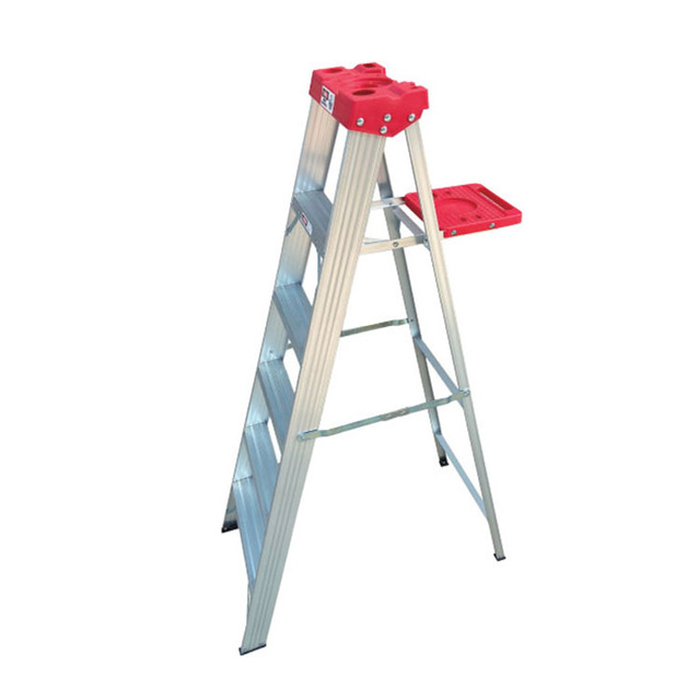 5 Step Tall Aluminum Single Sided Ladder Tri Fold Ladder Outdoor