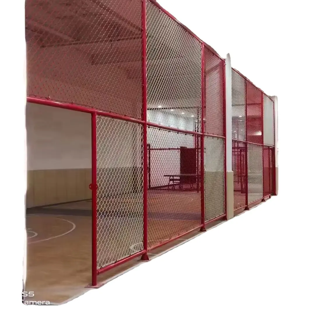 גבול מגרש משחקים כדורגל באיכות גבוהה קיר גדר רשת תיל מגולוון 4ft גדר שרשרת גדר