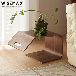WISEMAX Designer <span class=keywords><strong>di</strong></span> mobili moderni in <span class=keywords><strong>legno</strong></span> compensato divano lato tavolino portariviste tavolo da tè <span class=keywords><strong>con</strong></span> log titolare per soggiorno - Product Image 6