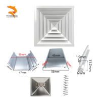 Profilé en aluminium de haute qualité, cadre en alliage d'aluminium pour la production de diffuseurs d'air carrés en aluminium pour plafond