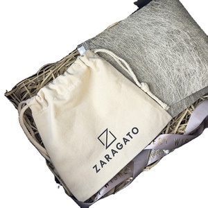 Eco-Friendly Organic Cotton Canvas <b>Drawstring</b> <b>Bag</b> with Custom Screen Printed Logo - Product Image 1
