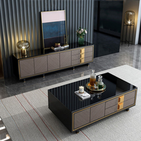 Meuble TV moderne de haute qualité en bois avec rangement, ensemble de meubles de salon pour chambre à coucher, hôtel, table basse de luxe