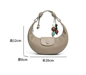 OEM ODM Vintage Half Moon Hobo Shoulder <b>Handbag</b> Stylish Casual Dumpling Crossbody Bag Fashion Nylon Adjustable Strap Lightweight - Product Image 6