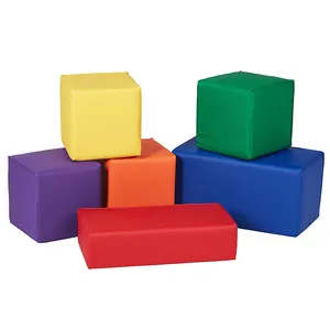 Set di blocchi di schiuma di colore personalizzato cubo educativo fai da te costruzione morbido blocchi da costruzione Set per bambini sala giochi