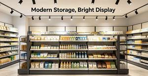 ชั้นวางสินค้าโลหะแบบหนา 5 ชั้น ปรับระดับได้ สำหรับร้านค้าปลีก พร้อมแผงด้านหลัง - Product Image 4