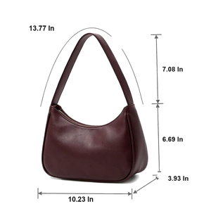 Bolsos de Hombro de Moda 2025 de Alta Calidad para Mujer, Lindos Bolsos de Mano de Cuero PU Estilo Hobo, Mini Bolsos de Mano con Cierre de Cremallera - Product Image 2