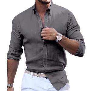 <span class=keywords><strong>Chemise</strong></span> habillée pour homme sur mesure Coupe régulière Rayures fines Boutons sur le devant Col boutonné <span class=keywords><strong>Chemise</strong></span> décontractée pour homme - Product Image 4