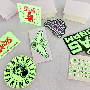 Custom PVC Waterproof UV Resistant Scratch-<b>Off</b> Logo Car Electric Adhesive Sticker Printable Die <b>Cut</b> Neon Glow in the Dark Label - Product Image 6
