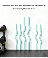 Ensemble de fitness pour la gym : Barre d'haltères en caoutchouc, Bracelets lestés, Anneaux énergétiques, Haltères, Accessoires de musculation, exercice et yoga