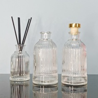 Flacon diffuseur d'arômes en verre transparent unique de 150 ml et 200 ml avec bouchons pour diffuseur à bâtonnets