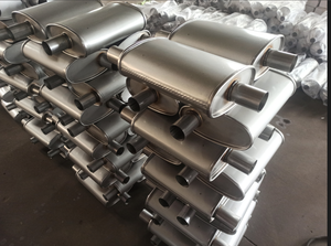 Silenciador de Escape Ovalado <span class=keywords><strong>Flowmaster</strong></span> de 4 y 9 Pulgadas, Tubería de Acero Inoxidable Aluminizado para Automóviles - Product Image 6