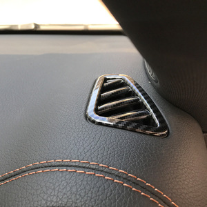 Cardimanson Air Vent Panel Matte Silver Carbon Fiber Texture ABS Dashboard Decoration For Mercedes-Benz A-Class CLA-Class - Product Image 3