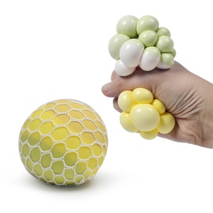 Color Changing Stress Grape Balls Colored Mesh Flour Rainbow <b>Squishy</b> Ball Squeeze Decompression Anti Stress Fidget Toy - Product Image 4