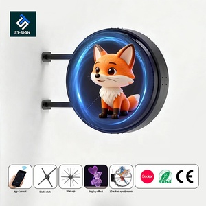 ShuntaiCustom Boîte à lumière LED ronde en aluminium et acrylique thermoformé avec hologramme 3D, étanche, 5000 lumens, publicité extérieure - Product Image 1