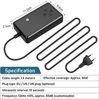 Répulsif à ultrasons pour rongeurs, souris et rats, en ABS solide, pour la maison, l'entrepôt, le garage, le grenier, le bureau, utilisation en intérieur, efficace sur 50 à 80 mètres carrés