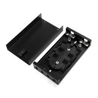 Panel de Conexión de Fibra Óptica de 19 Pulgadas para Montaje en Rack, ODF de 8 Puertos, Tipo Clamshell, Terminal de Red Óptica, Conectores FC/SC/ST/LC, Negro/Gris