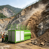 Machine avancée d'hydrosemeurage de sols et d'herbes avec fonction de mélange de deux matériaux pour la restauration écologique
