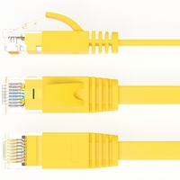 Cable de Red UTP Cat6 de Shenzhen D-sunty para Internet de Alta Velocidad, Cable Plano para Hogar y Oficina, Amarillo, IPTV y WiFi para Umidigi