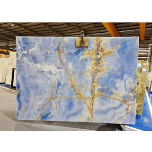 Натуральный камень синий оникс мраморные блоки Натуральный Камень Плиты полированный оникс Камень - Product Image 5