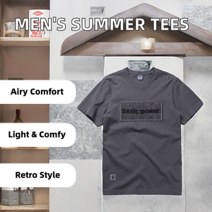 เสื้อยืดแขนสั้นผู้ชายลายพิมพ์ วินเทจ ผ้าฝ้าย 100% ระบายอากาศได้ดี น้ำหนักเบา เหมาะสำหรับฤดูร้อน - Product Image 2