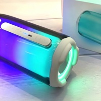Haut-parleur de fête LED 360° au design raffiné, sans fil BT, home cinéma, extérieur, avec subwoofer extra bass, pour camping et voyage