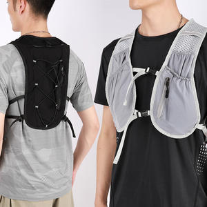 Gilet d'hydratation de course court léger et respirant pour adulte avec distributeurs de recrues à ceinture réglable en nylon - Product Image 1